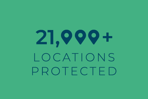 25,000 locations protected